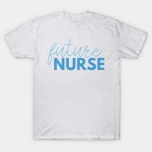 Blue Future Nurse with Thin Script T-Shirt